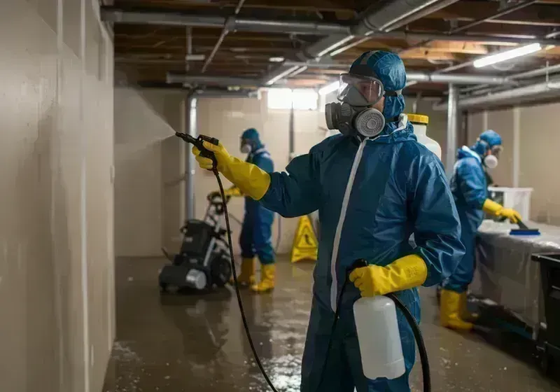 Basement Sanitization and Antimicrobial Treatment process in Anton, TX